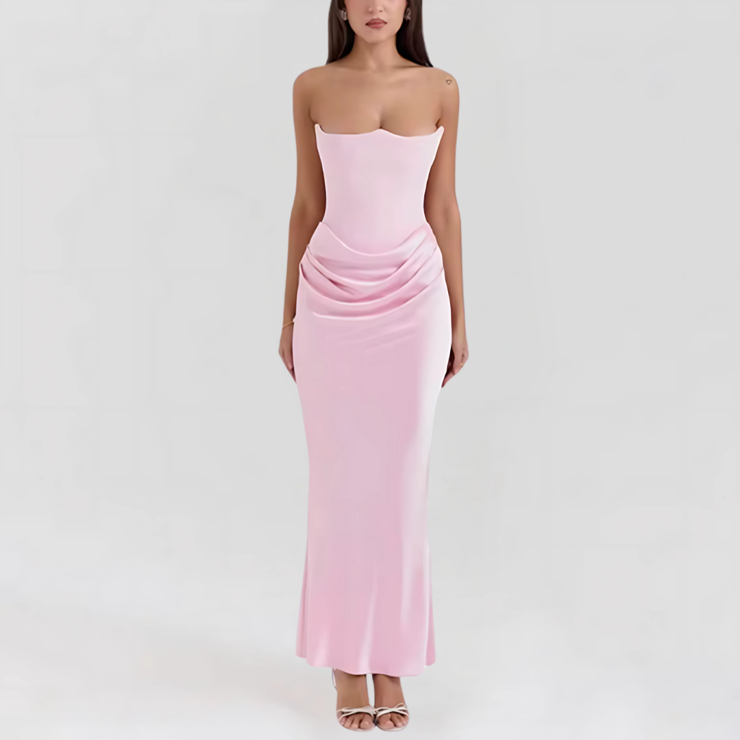 Blush Silk Dress