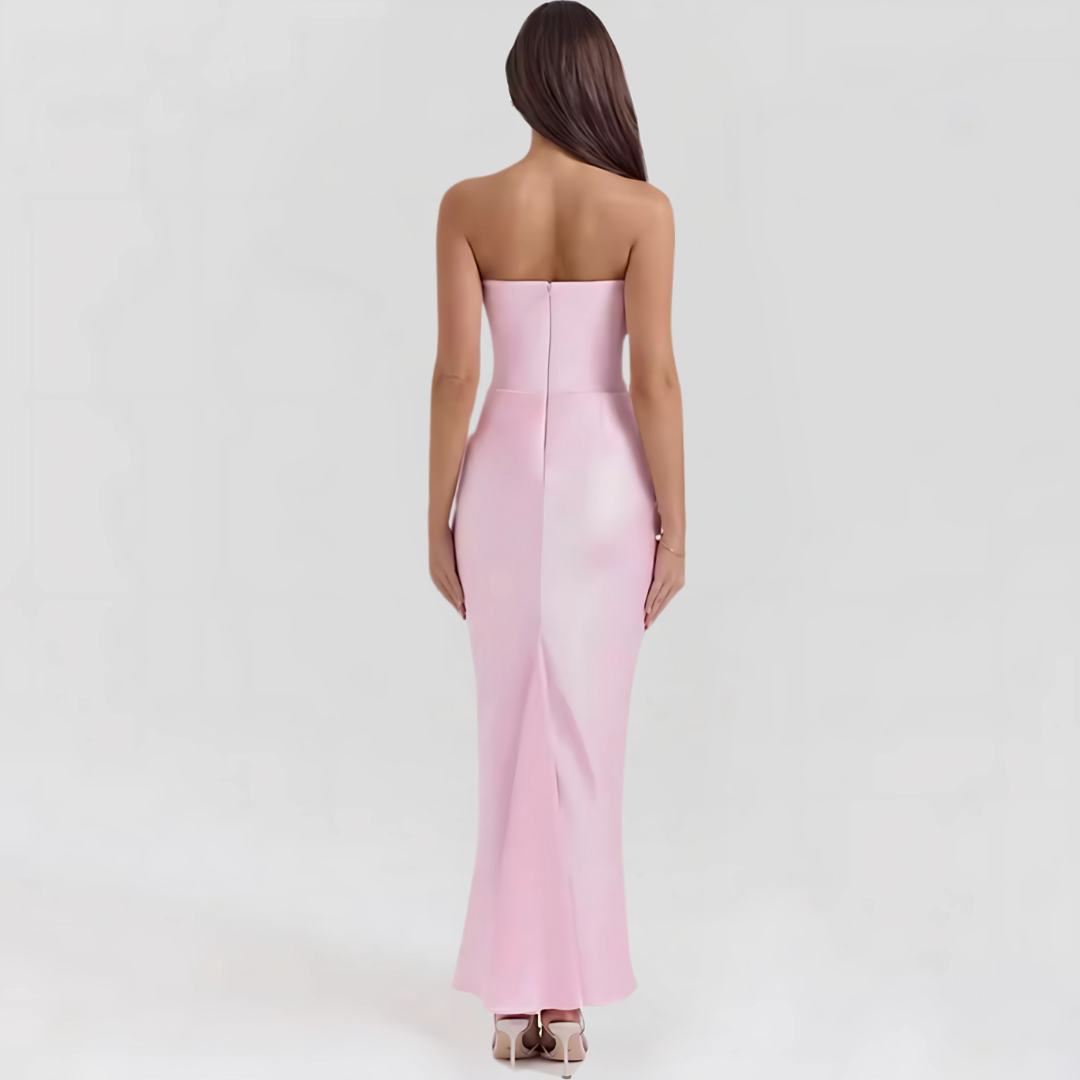 Blush Silk Dress
