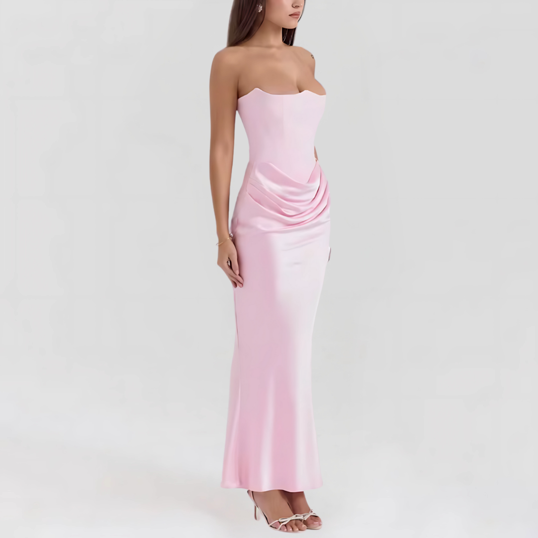 Blush Silk Dress