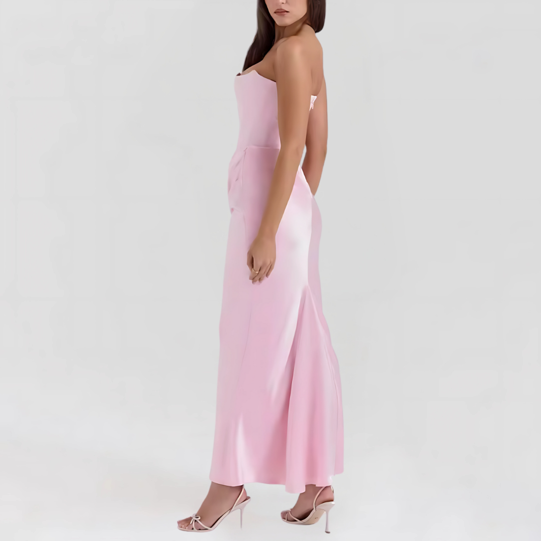 Blush Silk Dress