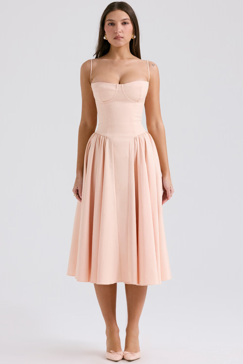 Blush Breeze Midi Dress