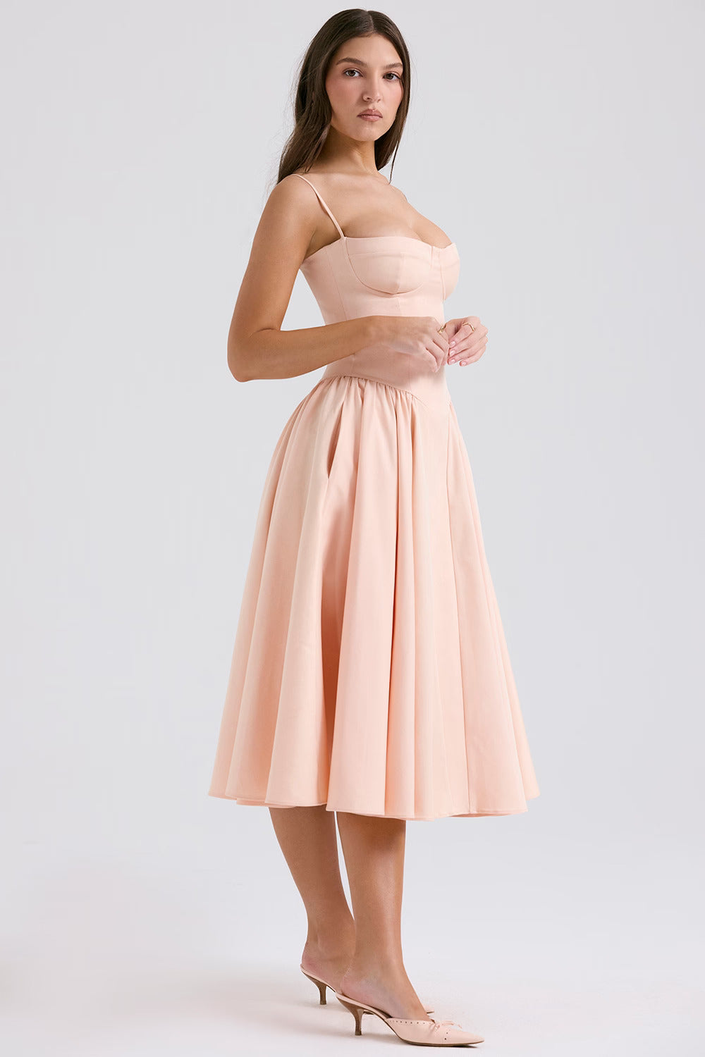 Blush Breeze Midi Dress