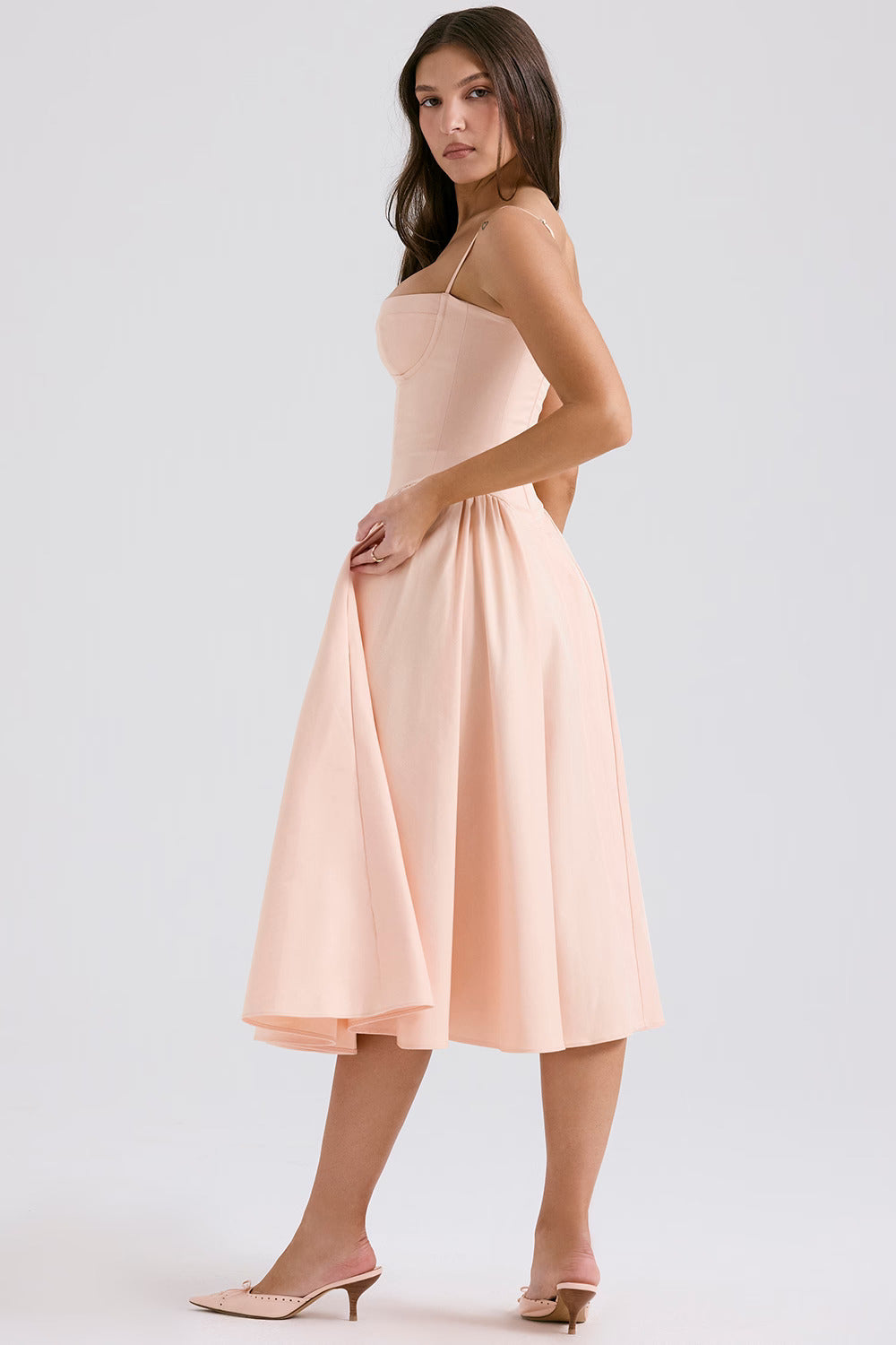 Blush Breeze Midi Dress