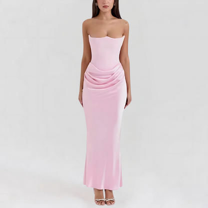 Blush Silk Dress