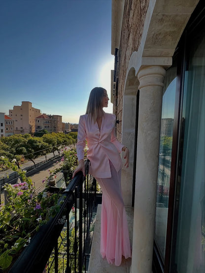 Petal Pink Skirt Suit
