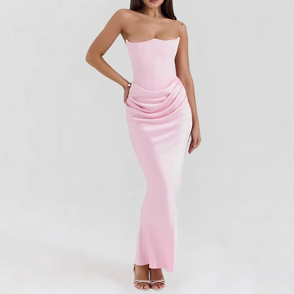 Blush Silk Dress