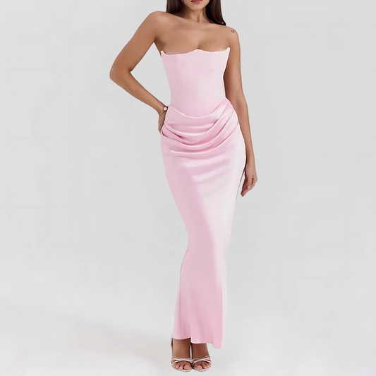 Blush Silk Dress