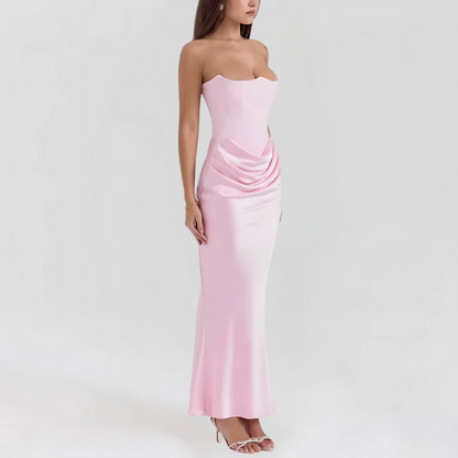 Blush Silk Dress