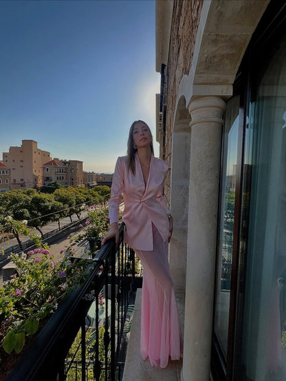 Petal Pink Skirt Suit