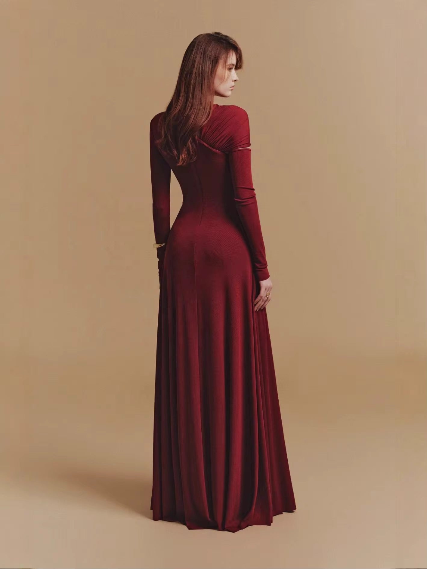 Ribbed Jersey Maxi Dress