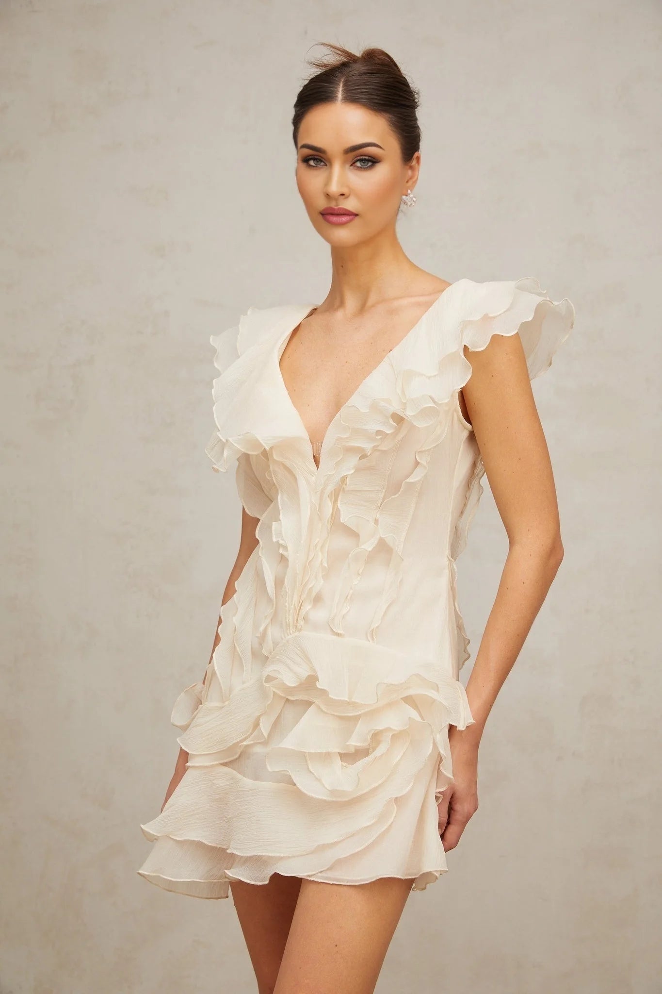 Ruffled Mini Dress