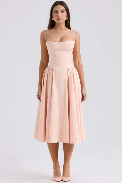 Blush Breeze Midi Dress