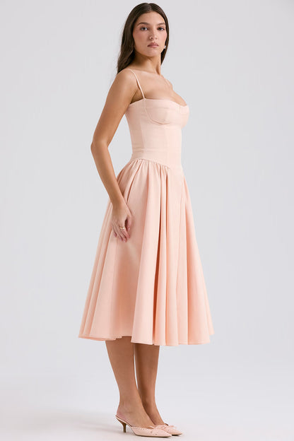 Blush Breeze Midi Dress